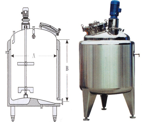 重庆500升不锈钢搅拌罐